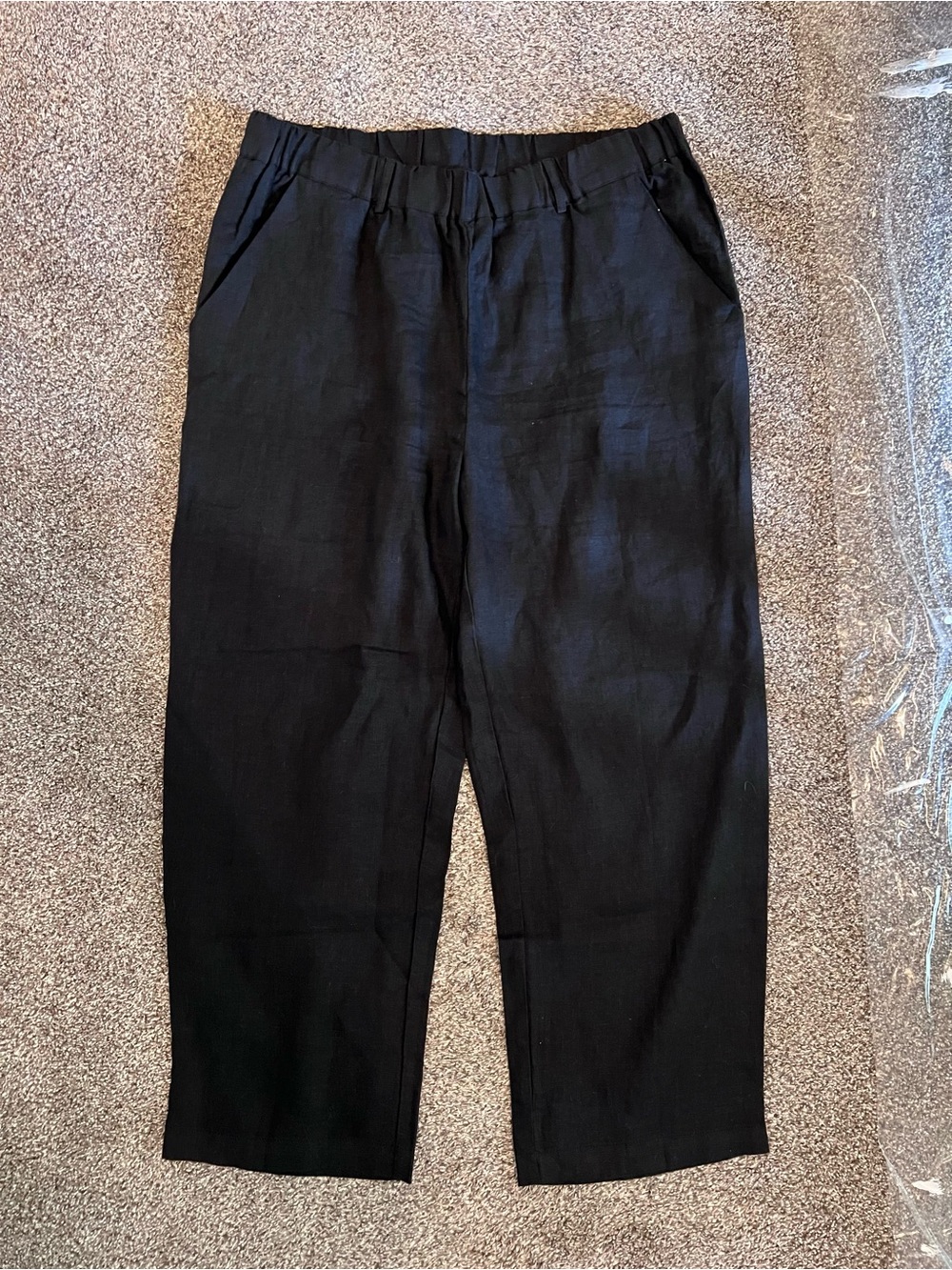 Quince 100% European Linen Pants Black L - Picture 5 of 14